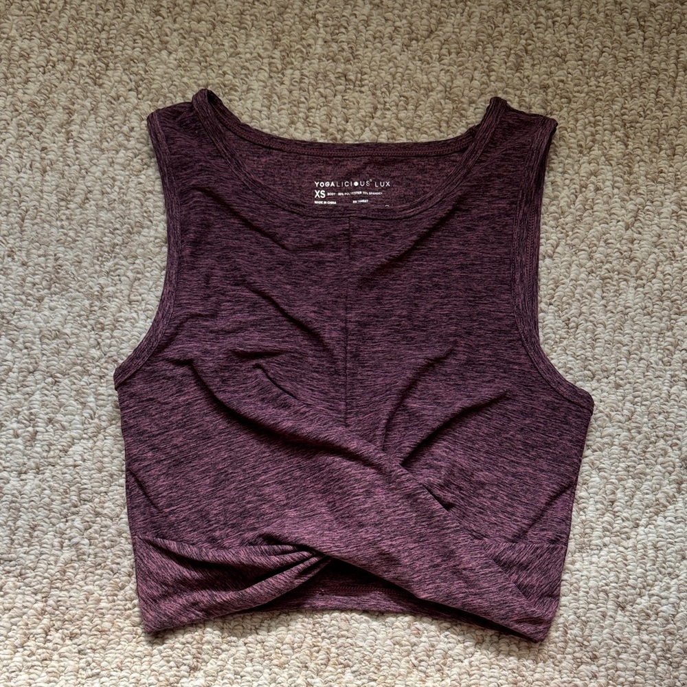 Yogalicious Maroon Crop Top